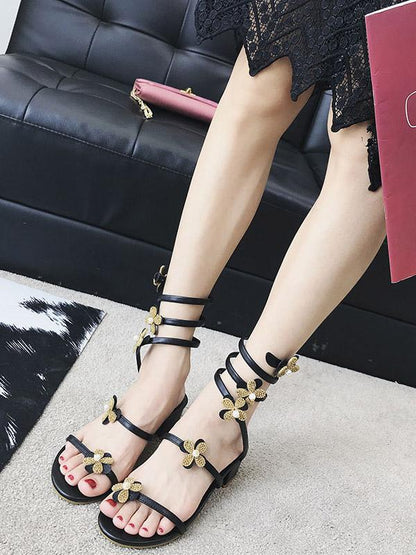 Flower Peep-toe Sandals