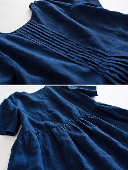 2019 Summer New Loose Embroidery Solid Dress