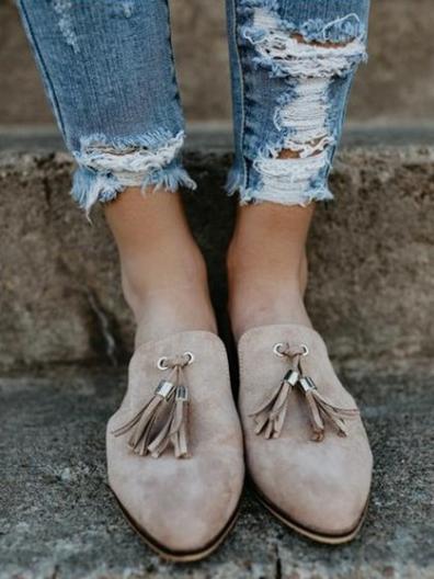 Simple Causal Low-heel  Shoes