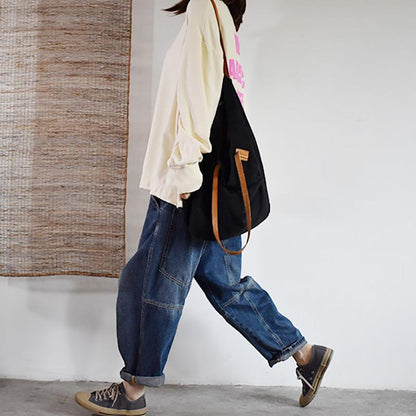 Buykud Letter Printed Loose Long Sleeve Blouse