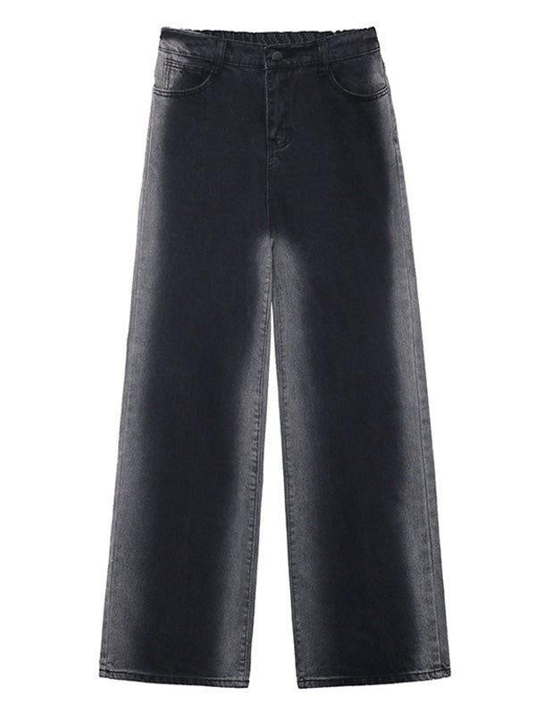 Vintage Gradient Wide Leg Column Jean Pants