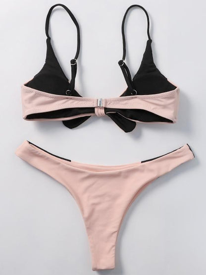 Light Pink Reverse to Black Bikinis Swimwear