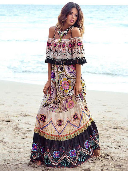 Presale Bohemia Off-the-shoulder Maxi Dress
