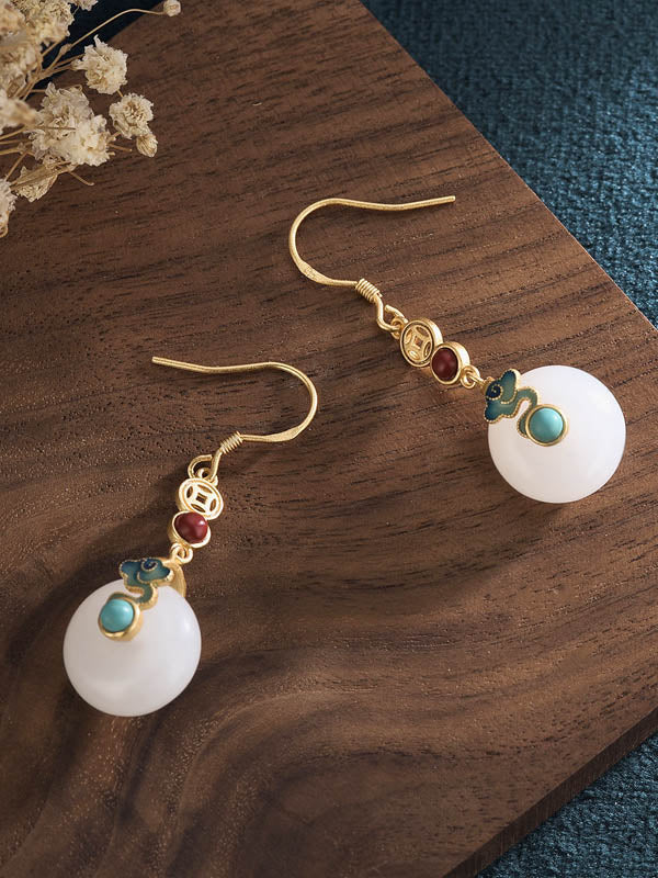 Vintage Cloud-Embellished Split-Joint Earrings Accessories