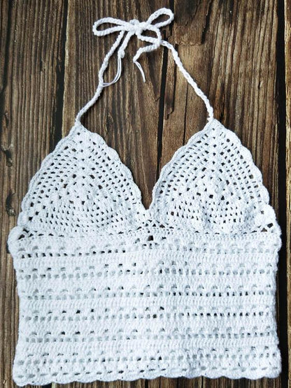 Crochet Sexy Bikini Blouse Vest Top