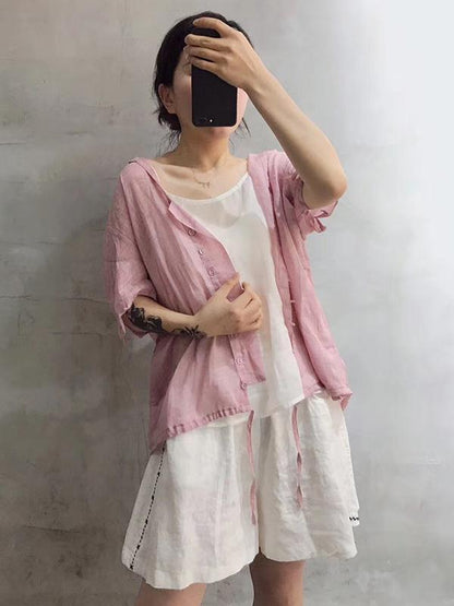 Summer Light High-low Solid Sun-protection Outwears