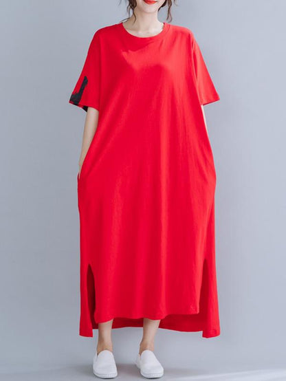 New Loose Oversize  Lettre Printed Dress