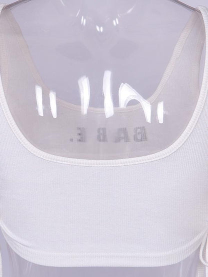 Cute Letter Printed Sports Tank