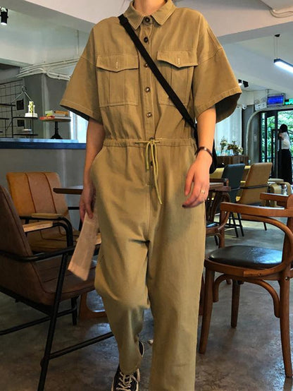 Loose Lace-up Overall