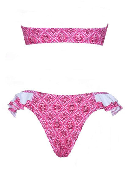 Knot Dull Bandeau Bikinis Swimwear