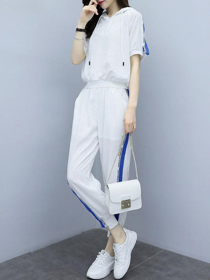 Short Sleeves T-Shirt + Loose Pants Sport Suit