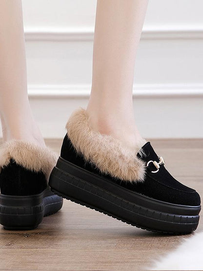 Thick-Bottomed Flaffy High Women Shoes