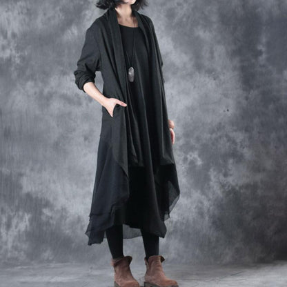 Spring Women Sleeveless Dress Long Sleeve Cardigan Coat