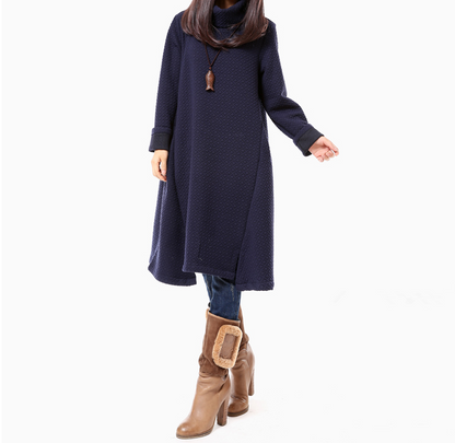 Women Long Sleeve Loose Fitting Winter Dress