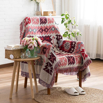 Cotton Sofa Cover Geometry Bohemia Blanket