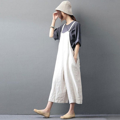Casual loose jumpsuit linen overall