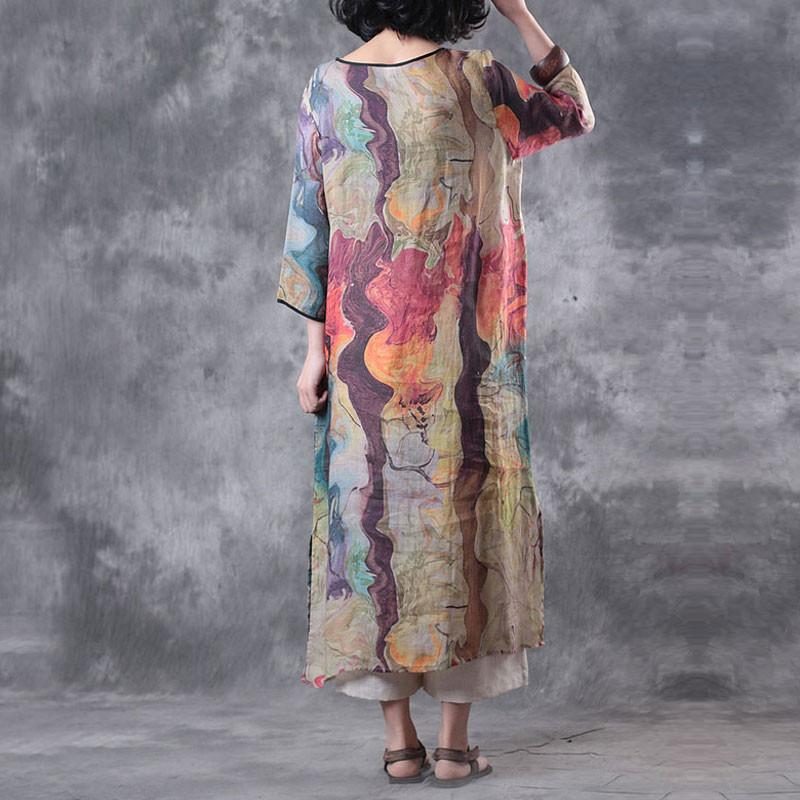 Women Summer Colorful Polyester Dress