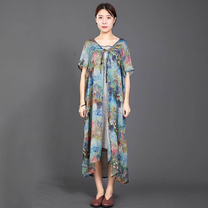 Long Thin Women Lacing Print Coat