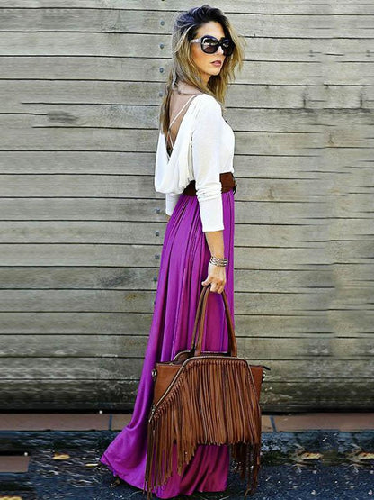 Simple Backless Maxi Dress