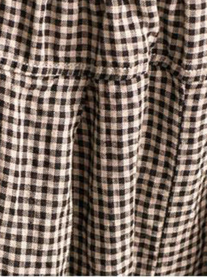 Little Grid Casual Comfortable Cotton Pants