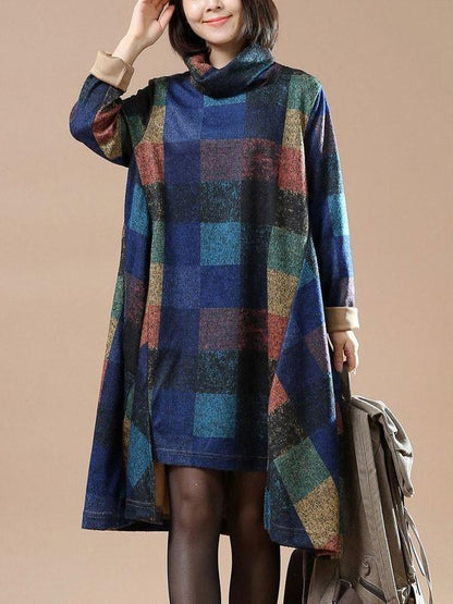 Women cotton loose autumn dress