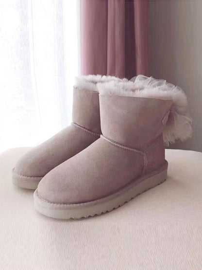 Artificial Leather Wool Non-Slip Tube Short Boots Uggs