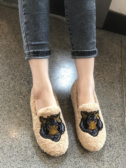 Wool Flat Fur Fashion Shoes