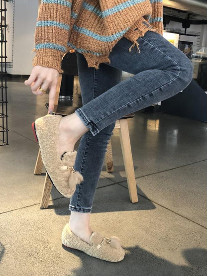 Flat Bottom Scoop A Pedal Lazy Shoes Footwear
