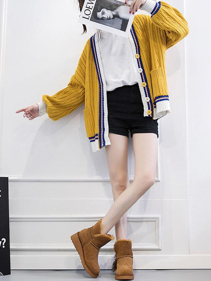 Autumn And Winter Wedges Snow Boots