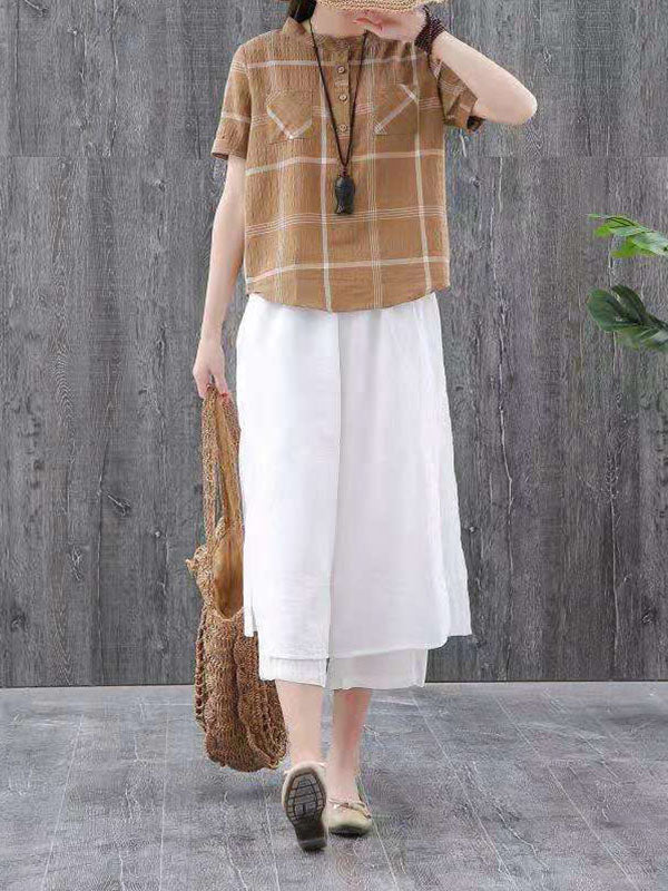 NATIONAL STYLE PLAID SHIRT