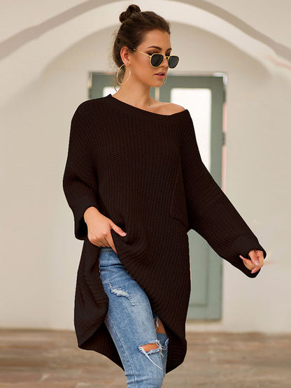 Loose Mid-length Knitted Sweater