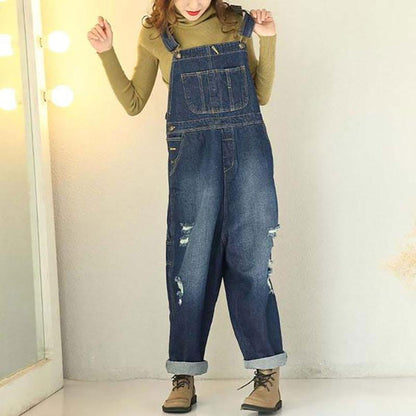 Autumn Casual Loose Cotton Jumpsuits pants