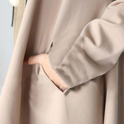 Black Stitching Loose Casual Coat
