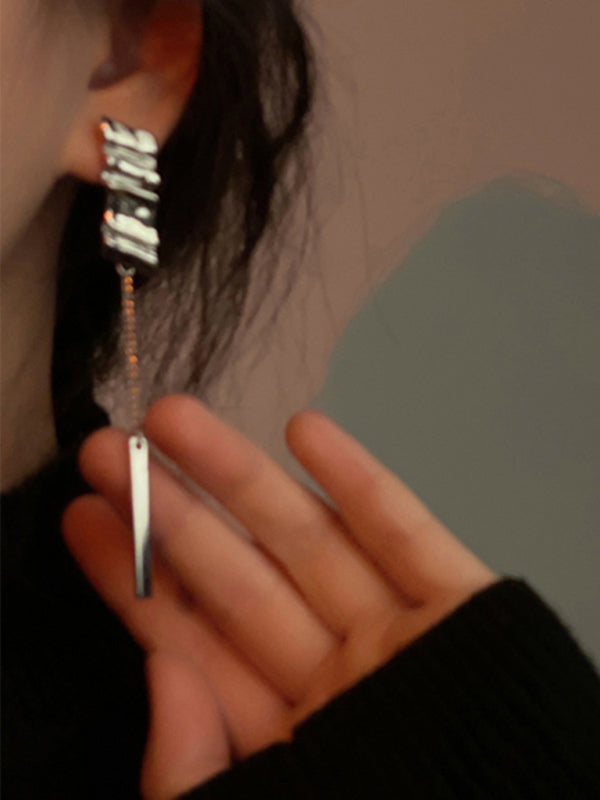 Simple Geometric Tasseled Earrings Accessories