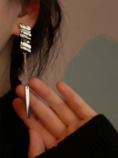 Simple Geometric Tasseled Earrings Accessories