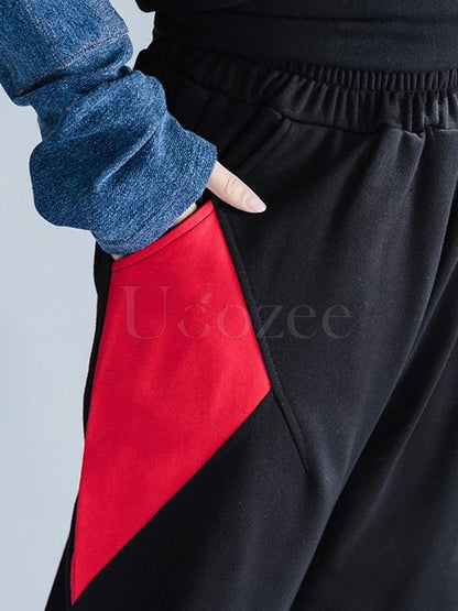 Loose Split-joint Hooded Sweatshirt&Pants Suits