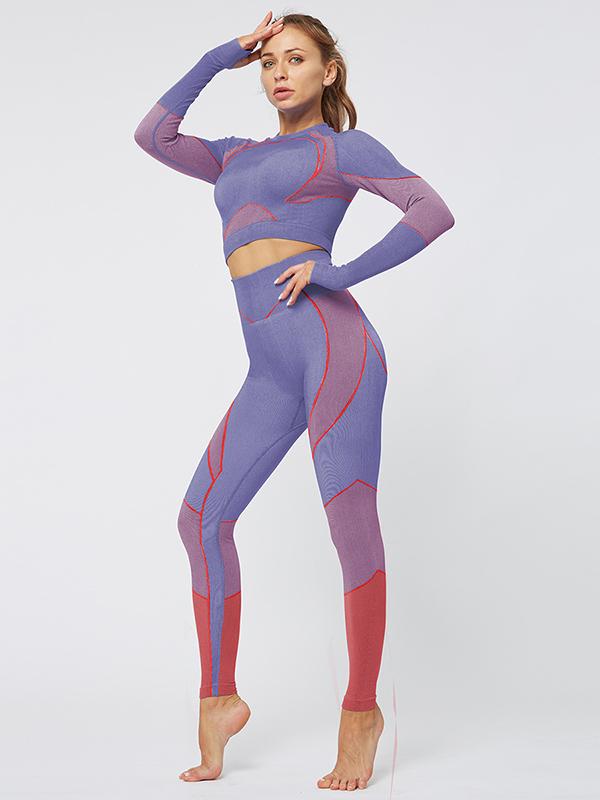 Long Sleeve Gym Sport Hoodie And Leggings Suit