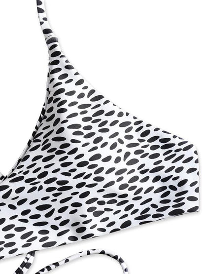 Leopard Spaghetti Strapes Bikinis Swimwear