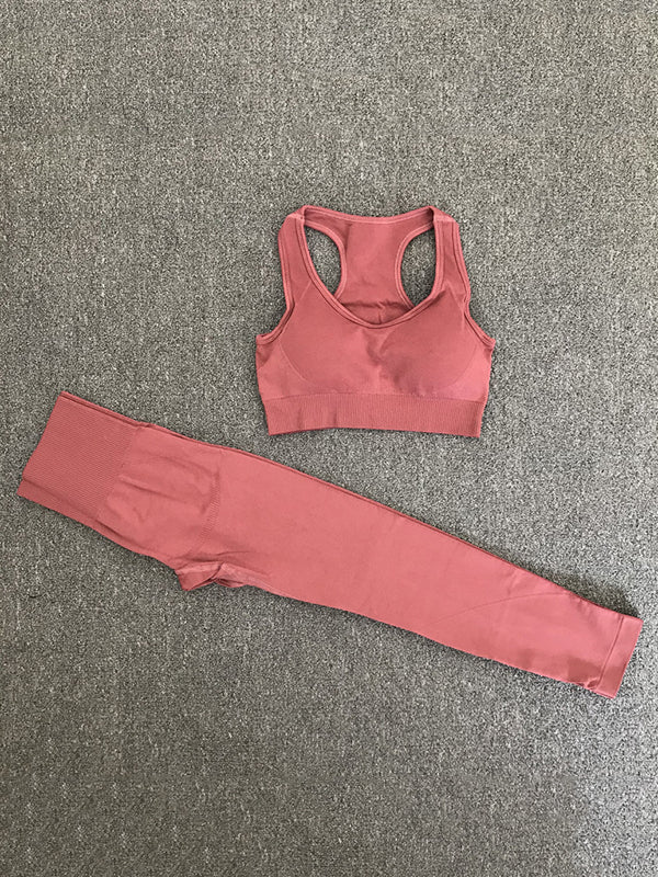 Seamless  Bright Color Yoga Suits