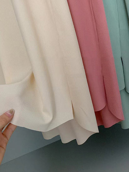 Casual Solid Color Short Sleeve Round-Neck Dress