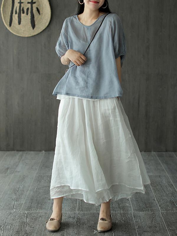 Casual Solid Column Pants Bottoms