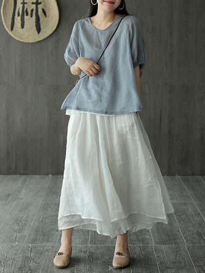 Casual Solid Column Pants Bottoms