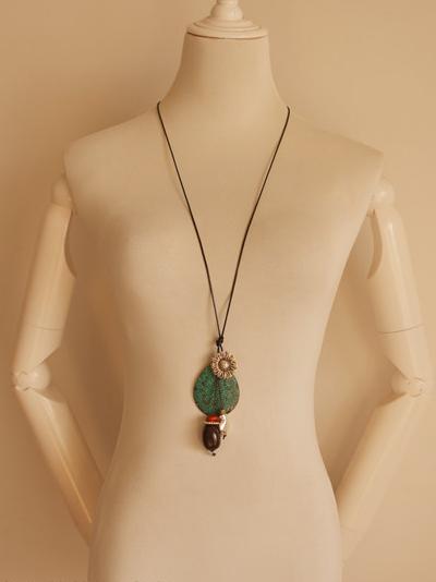 Flower Pendant Sliver Necklace