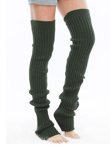 Knitting long Leg Warmer Stocking