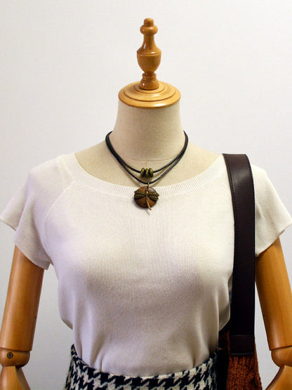 Vintage Wooden Beaded Animal Shape Necklaces Accessories