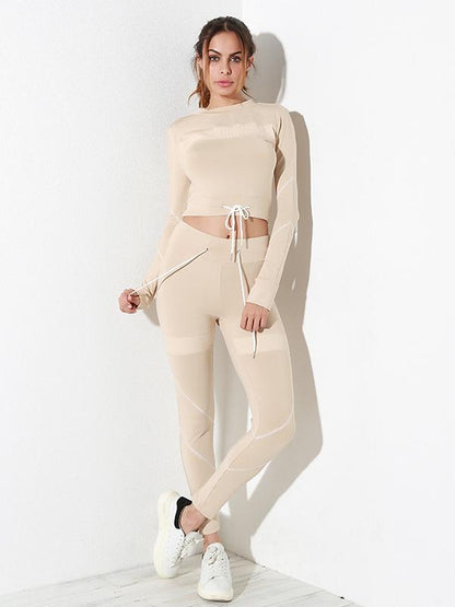 Drawstring Gym Tee And Leggings