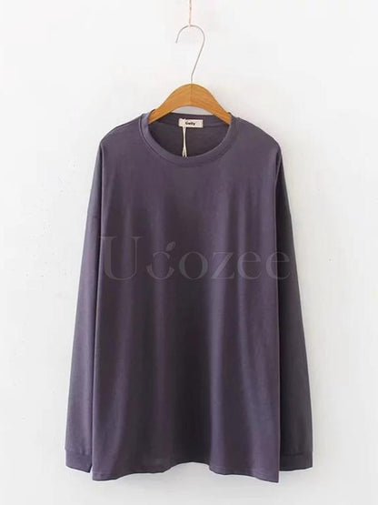 Loose Solid Candy Color Sports Tee