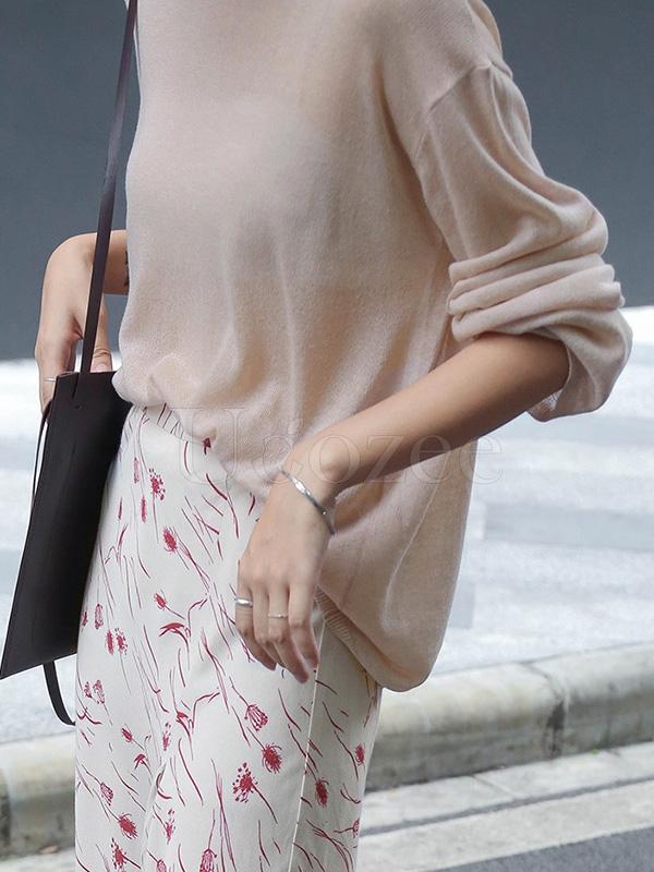 Casual Solid Light Maturity Knitwear