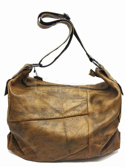 Vintage Manual Staining Genuine Leather Sling Bag