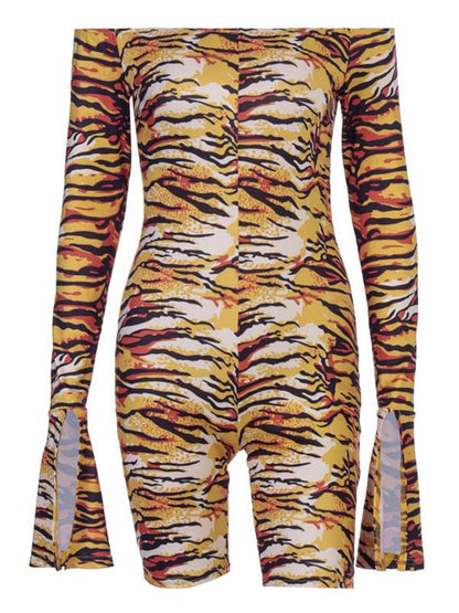 Sexy Printed Flared Sleeves Yoga Jumpsuits